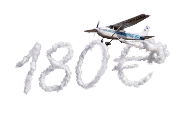 Cessna 172 F-GGZO traçant le prix de 180€ en fumée
